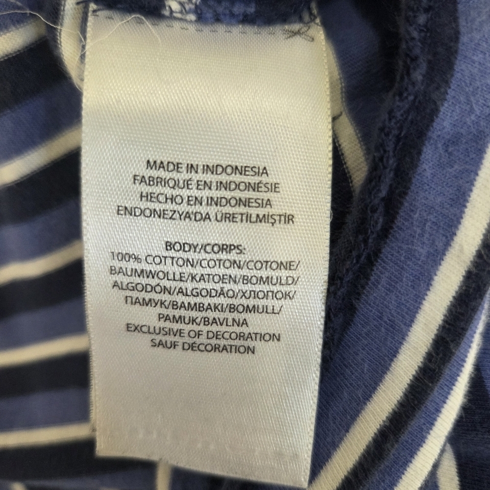 Ralph Lauren Navy and White Striped Tee Size Small - Picture 4 of 5